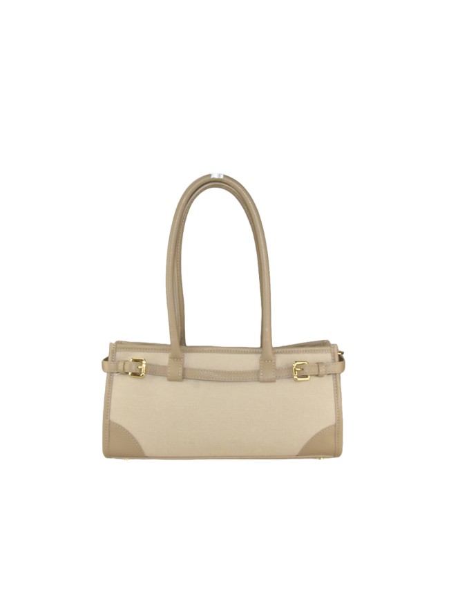 Borsa a spalla in kanvas e pelle 100%...