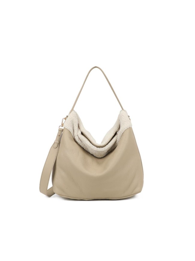 Borsa donna a spalla in ecopelle con tracolla - PF965
