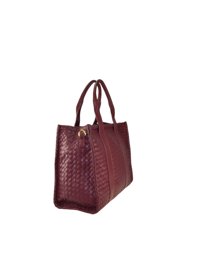 Woman woven synthetic leather hand... Woman woven synthetic leather hand...