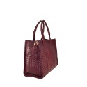 Woman woven synthetic leather hand bag - PH5140