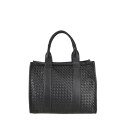Woman woven synthetic leather hand bag - PH5140