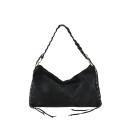 Suede leather shoulder bag with shoulder strap - AL29832