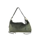 Suede leather shoulder bag with shoulder strap - AL29832