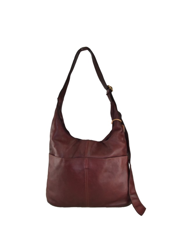 Woman vintage leather shoulder bag -...