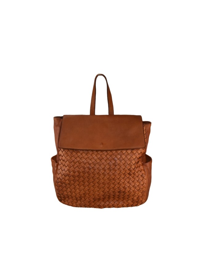 Zaino in pelle vintage con intreccio - ZS53858