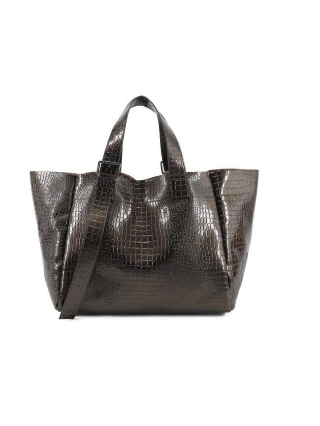 Borsa donna a spalla in ecopelle con tracolla - PF912