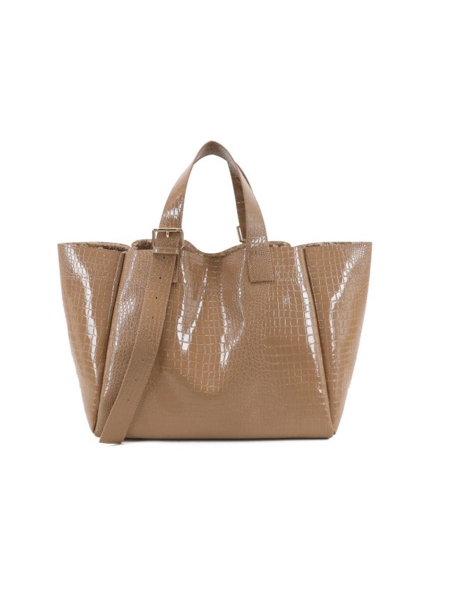 Borsa donna a spalla in ecopelle con tracolla - PF912