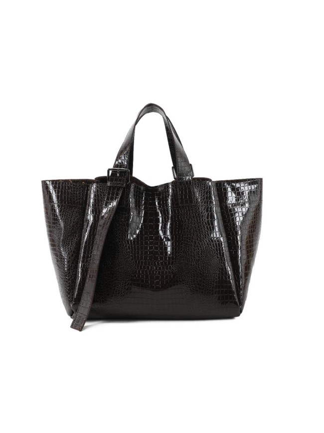 Borsa donna a spalla in ecopelle con tracolla - PF912