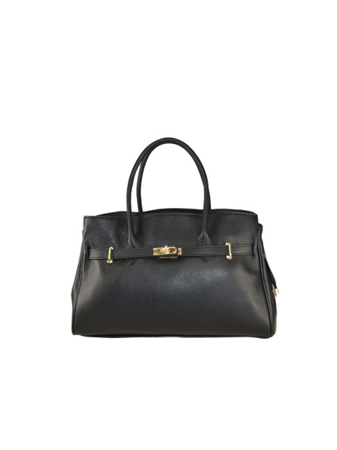 Leather handbag with...