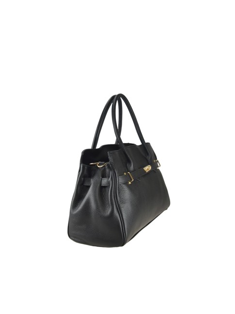 Leather handbag with... 2