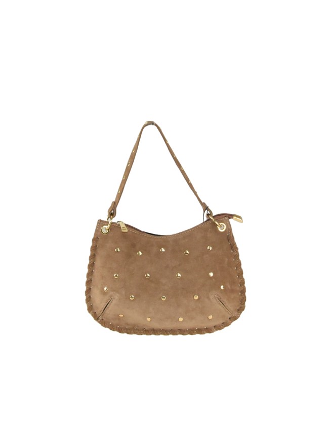 Suede shoulder bag with shoulder... Suede shoulder bag with shoulder...