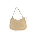 Borsa a spalla in pelle camoscio con tracolla regolabile - VS29832