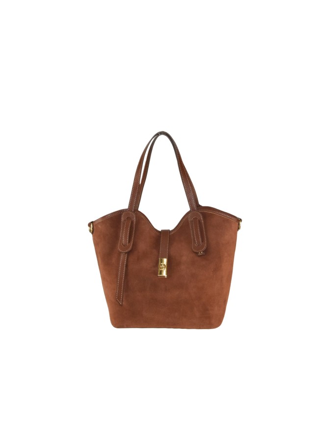 Suede shoulder bag with shoulder... Suede shoulder bag with shoulder...