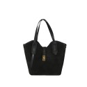 Borsa a spalla in pelle camoscio con tracolla regolabile - TM35838