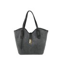 Suede shoulder bag with shoulder strap - TM35838