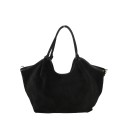 Borsa a spalla in pelle camoscio con tracolla regolabile - UG35838