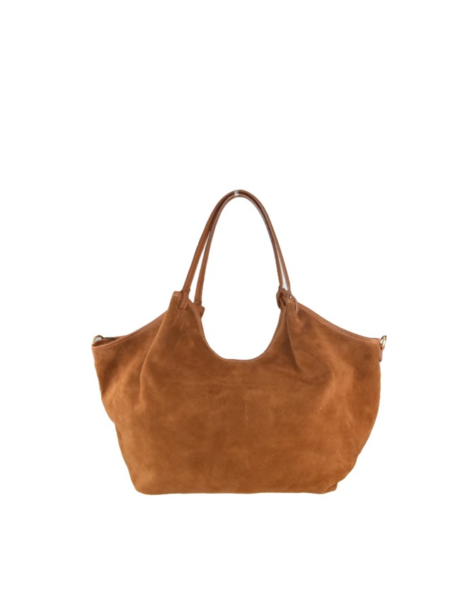 Suede shoulder bag with shoulder strap - UG35838