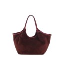 Borsa a spalla in pelle camoscio con tracolla regolabile - UG35838
