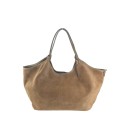 Borsa a spalla in pelle camoscio con tracolla regolabile - UG35838