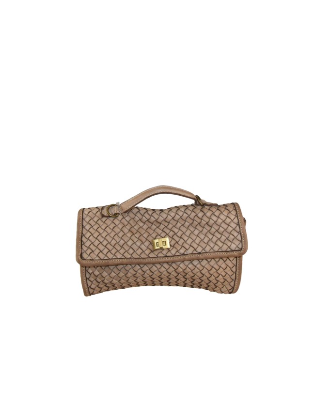 Borsa donna a mano in vera pelle vintage con tracolla - BY39843