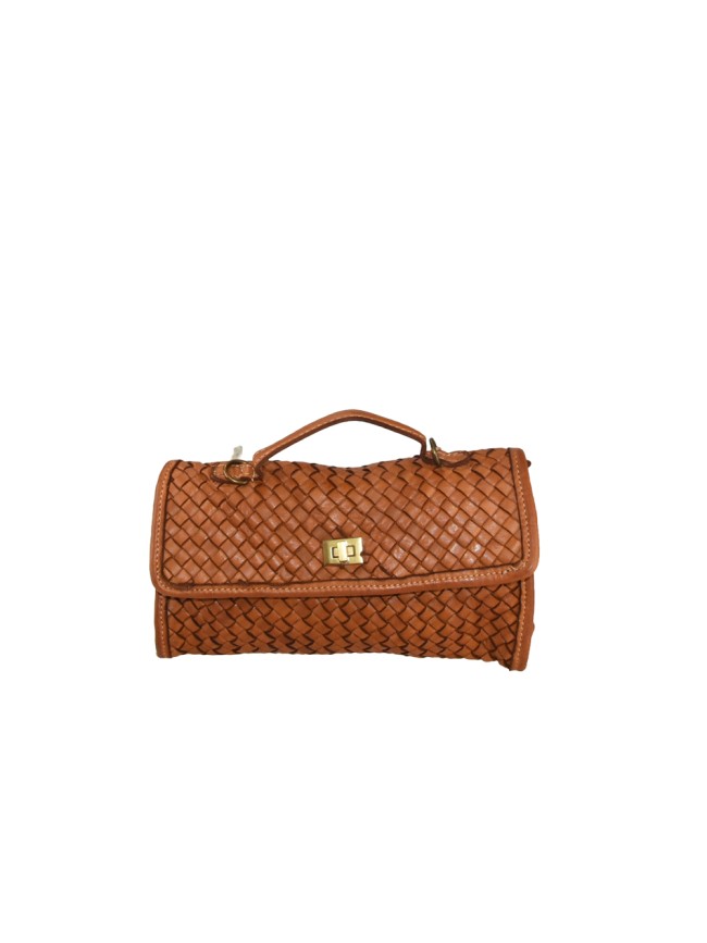 Borsa donna a mano in vera pelle vintage con tracolla - BY39843
