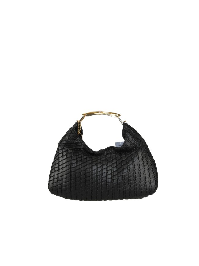 Woman quilted synthetic leather hand...