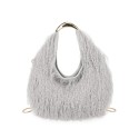 Borsa donna a spalla in ecopelliccia con tracolla - PF963
