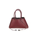 Woven leather handbag with shoulder strap - MB45850