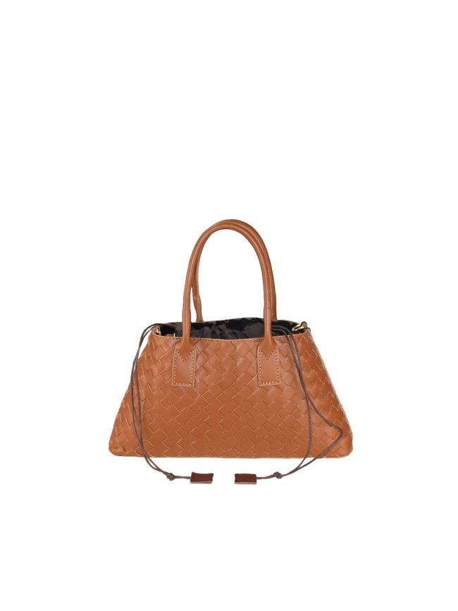 Borsa a mano in pelle intrecciato con tracolla - MB45850