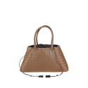 Woven leather handbag with shoulder strap - MB45850