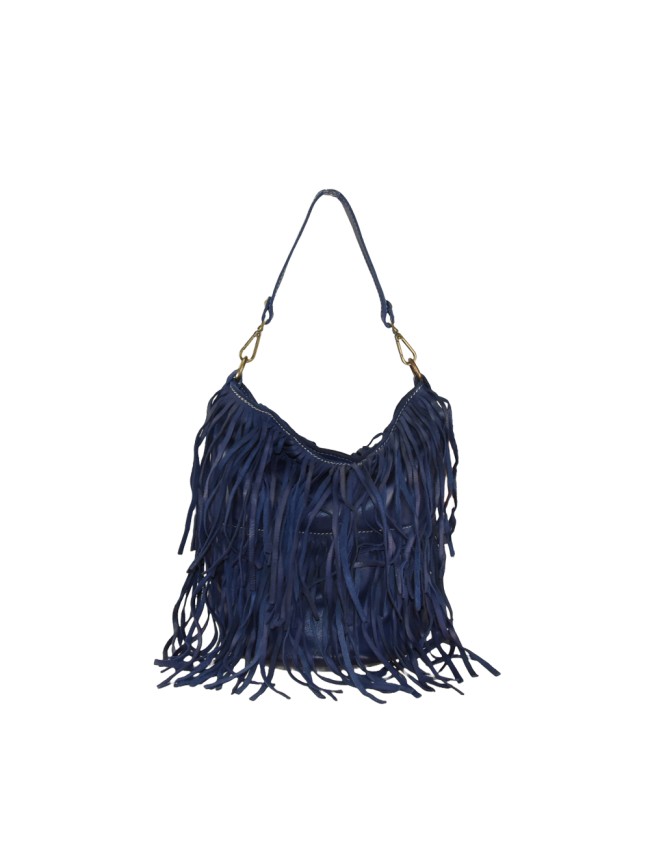 Woman vintage leather with fringes...