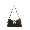 Borsa a spalla in pelle camoscio con tracolla regolabile - TP35838