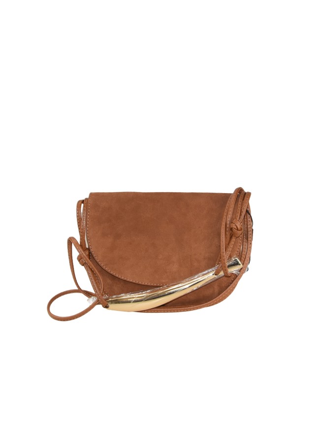 Suede shoulder bag with shoulder...
