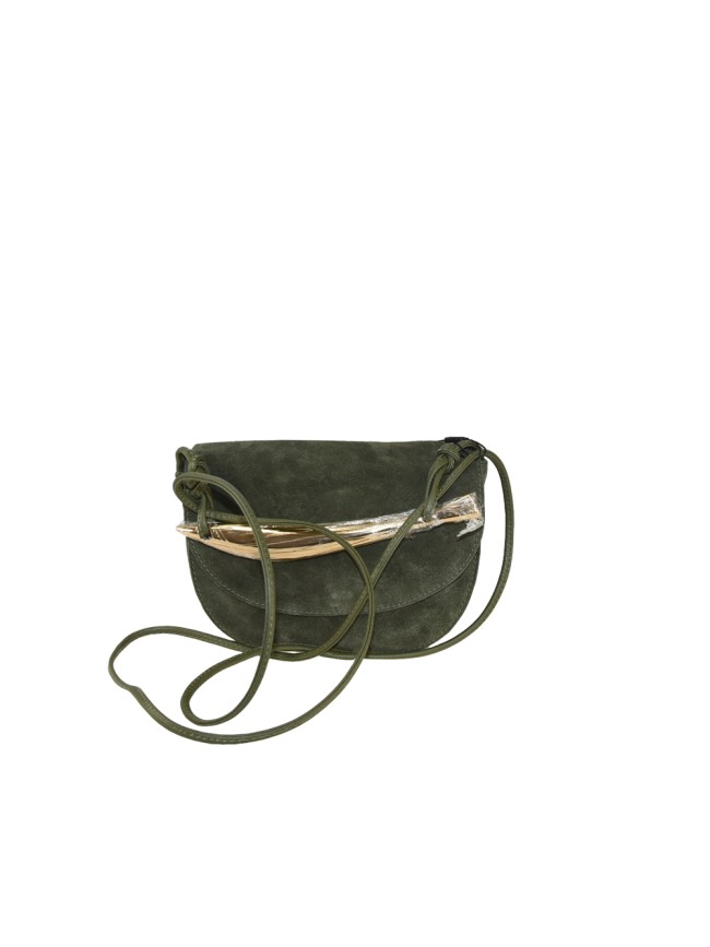 Suede shoulder bag with shoulder...