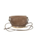 Borsa a spalla in pelle camoscio con tracolla regolabile - BC29832