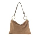 Woman suede leather pochette 100% made italy - DT19821C