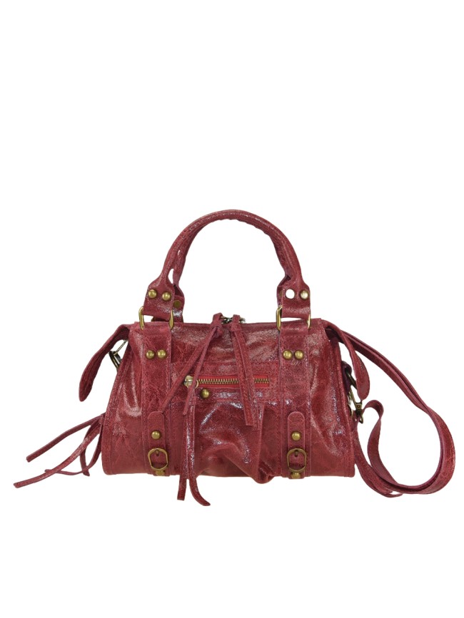 Borsa a mano in pelle con tracolla -... Borsa a mano in pelle con tracolla -...