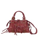 Leather hand bag with shoulder strap - BA29832