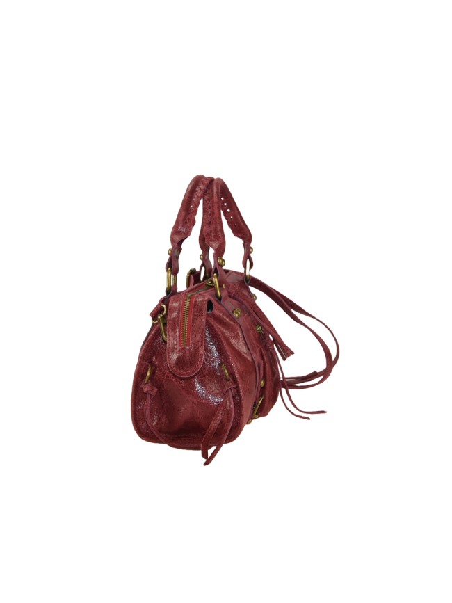 Borsa a mano in pelle con tracolla -... Borsa a mano in pelle con tracolla -...