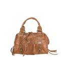 Leather hand bag with shoulder strap - BA29832