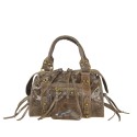 Leather hand bag with shoulder strap - BA29832