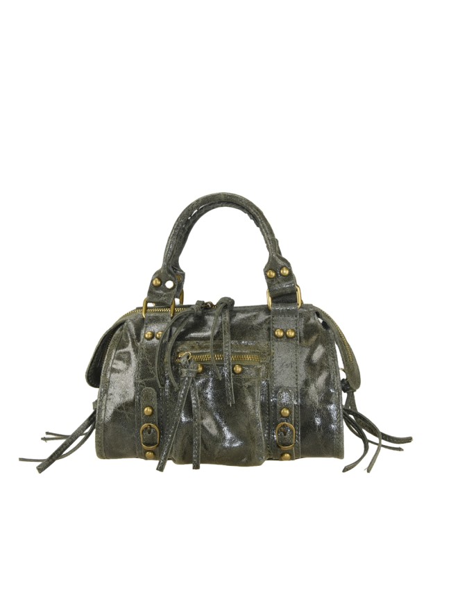 Borsa a mano in pelle con tracolla -... Borsa a mano in pelle con tracolla -...