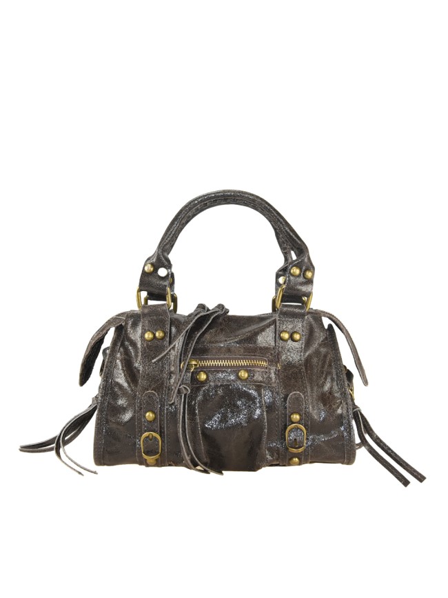 Borsa a mano in pelle con tracolla -... Borsa a mano in pelle con tracolla -...