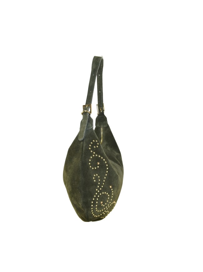 Suede shoulder bag with shoulder...