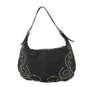Borsa a spalla in pelle camoscio con tracolla regolabile - SB34837