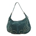 Borsa a spalla in pelle camoscio con tracolla regolabile - SB34837