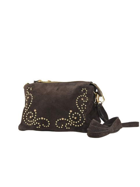 Woman leather pochette with...