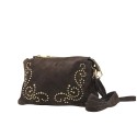 Woman leather pochette with compartments 100% made italy - SB29832