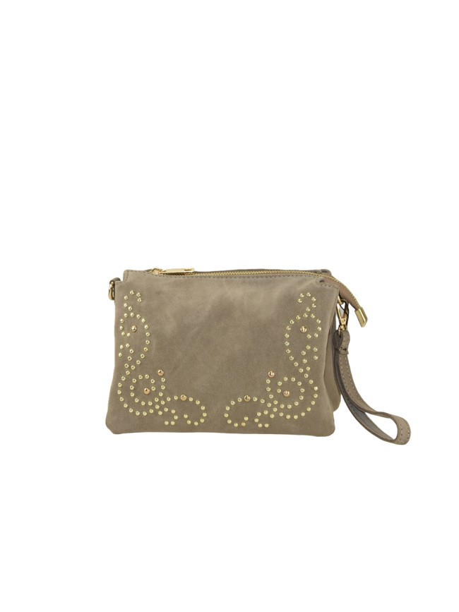 Woman leather pochette with...