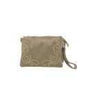 Woman leather pochette with compartments 100% made italy - SB29832